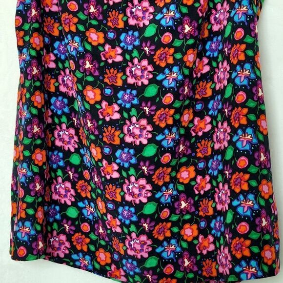 Kate Spade Floral Silk Blend Tie Back Tank Top Blouse Size 8 - Picture 3 of 8